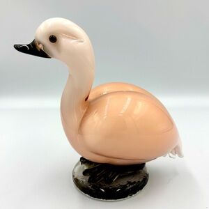 Rare Baby Gosling,Handblown Peach Art Glass,Stunning!